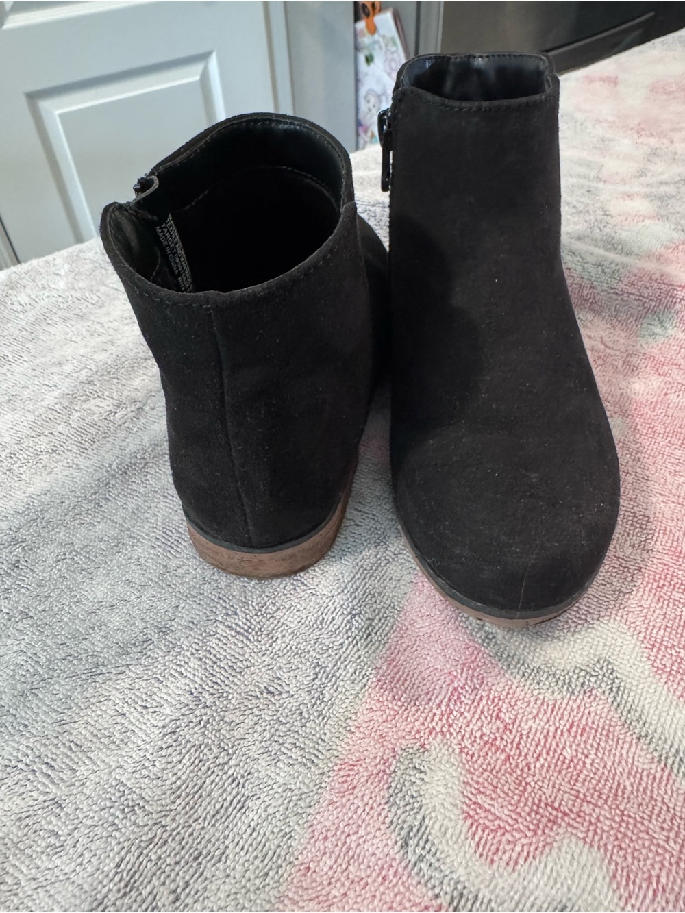 Cat & Jack Black Girls Ankle Boots